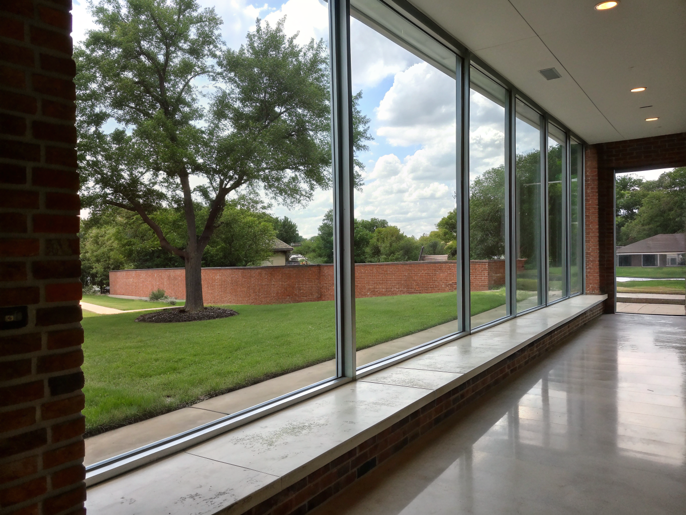 Custom modern architectural window frames in a McKinney home