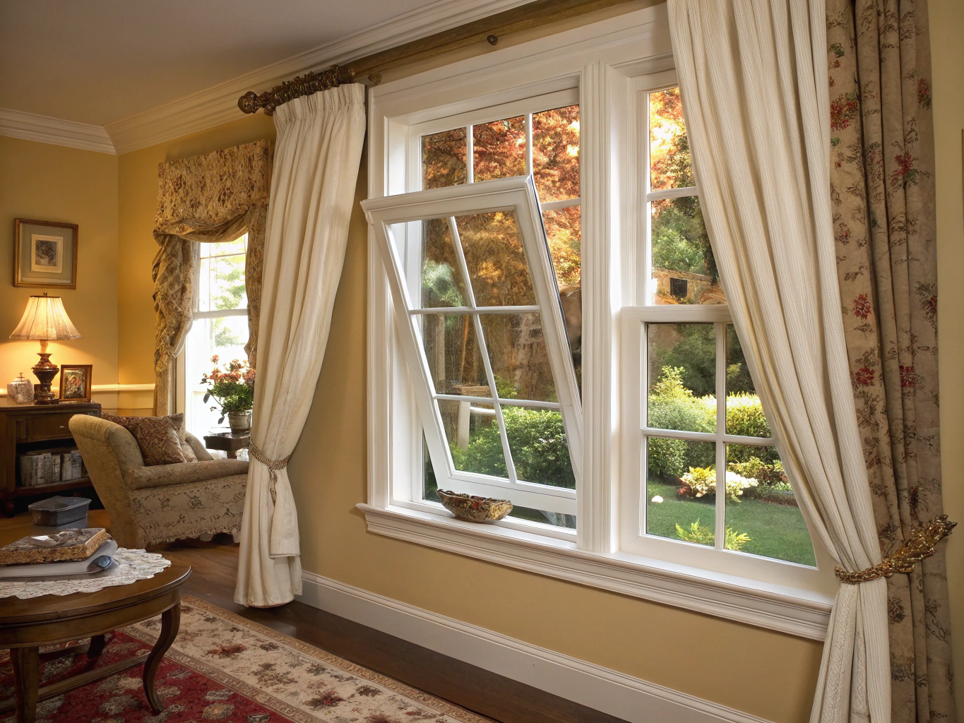 JELD-WEN premium vinyl double-hung window unit with grid dividers