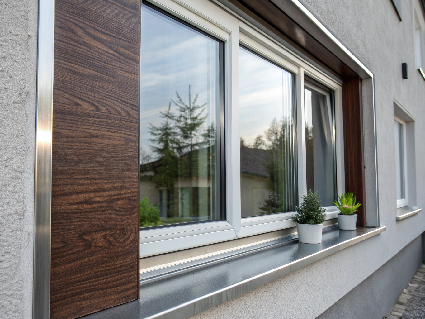 JELD-WEN Siteline wood casement window installed in an executive home office