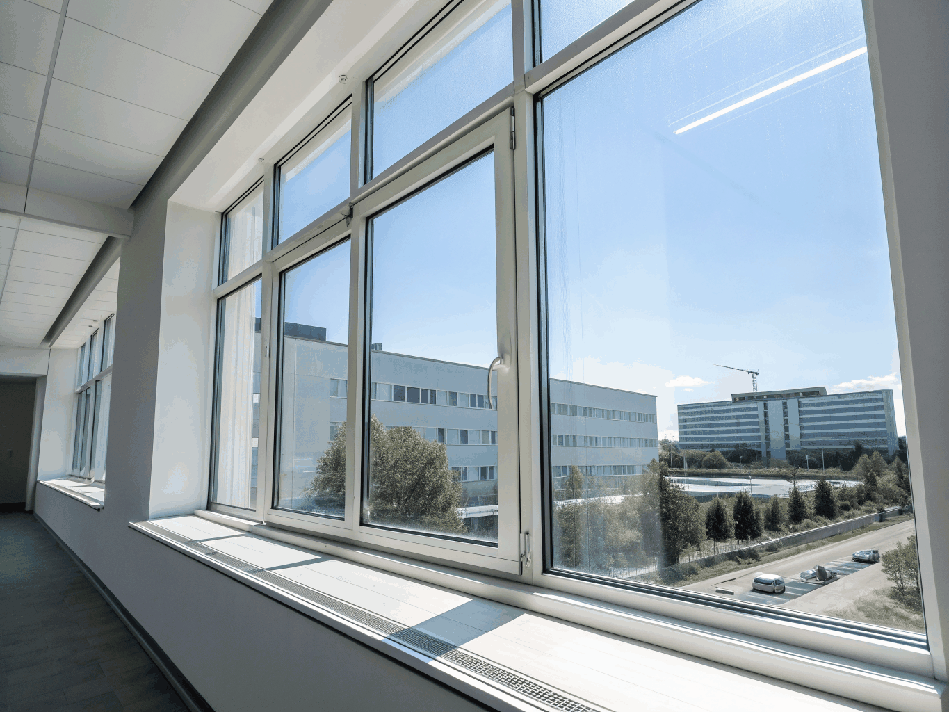 Signature Ultimate Casement & Picture Windows installed in a modern McKinney office