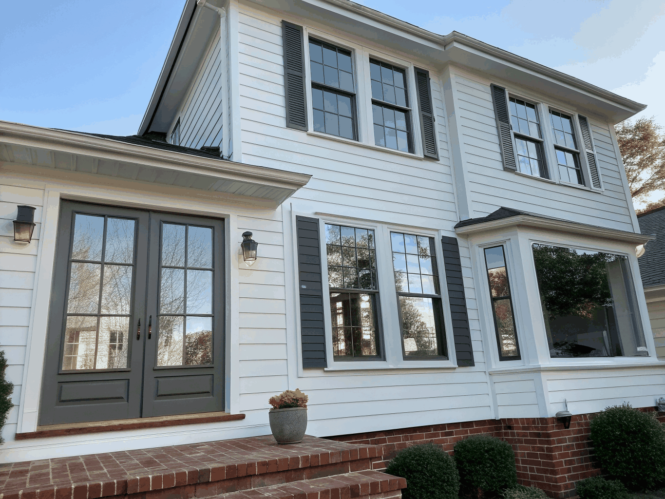 Pella casement and picture windows installed in a modern McKinney residence